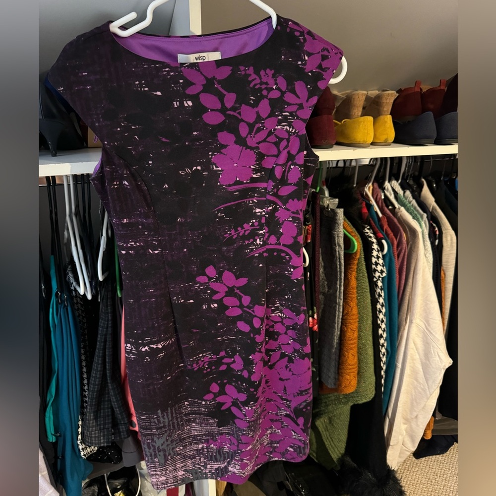 Purple floral dress